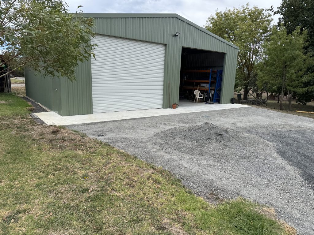 Gliderol Roller Door, Colorbond Monument with Taper & Canopy