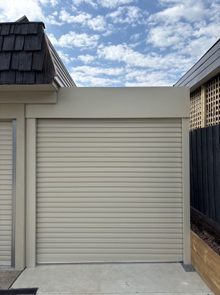 Gliderol Roller Door, Colorbond Evening Haze with Taper