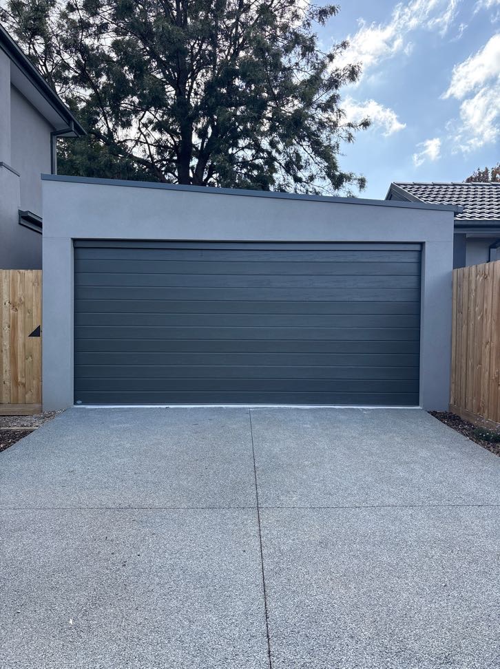Steel-Line Sectional Door, Colorbond Woodland Grey, Textured Finish, Slimline