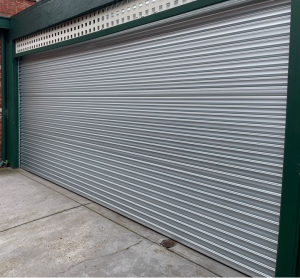 Taurean Roller Door, Colorbond Zincalume, Merlin Silent Drive Elite