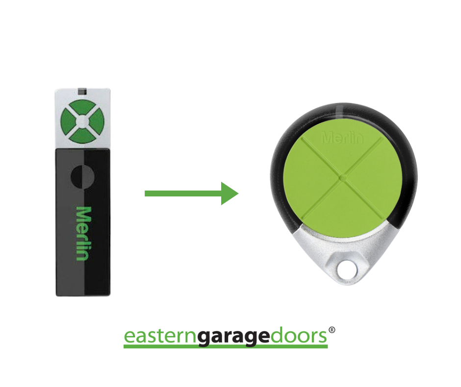 E950M Merlin 4 Button Slider Remote DISCONTINUED PRODUCT – REPLACEMENT PRODUCT E970M Merlin 4 Button Key Ring Remote