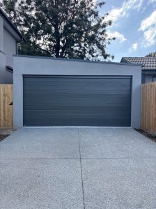 Steel-Line Sectional Door, Colorbond Woodland Grey, Textured Finish, Slimline